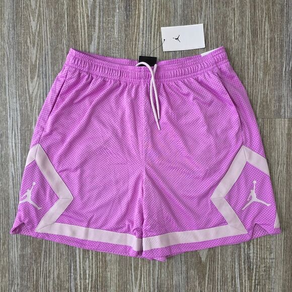 Nike Jordan Heritage Diamond Basketball Shorts Pink Green DO5032-100 Women's S - Picture 1 of 7